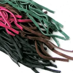 Dentelle En Cuir Daim Bleu 5 Mm X 1 M