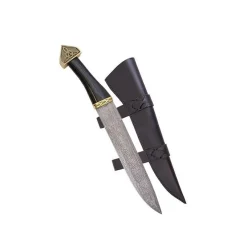 Deepeeka Scramasaxe Décorée D'un Triskelion, Lame De Damas