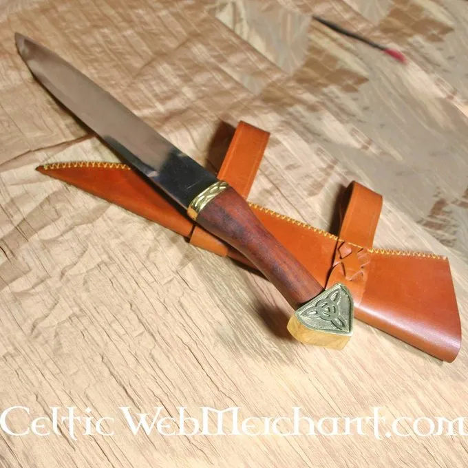 Deepeeka Scramasaxe Décorée D'un Triskelion, Manche En Bois 4 Deepeeka Scramasaxe Décorée D'un Triskelion, Manche En Bois – Image 2