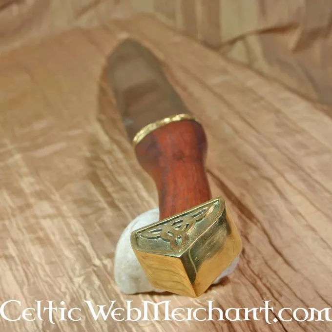 Deepeeka Scramasaxe Décorée D'un Triskelion, Manche En Bois 5 Deepeeka Scramasaxe Décorée D'un Triskelion, Manche En Bois – Image 3