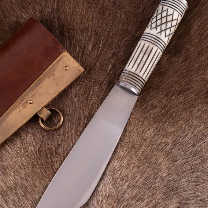 Deepeeka Scramasaxe Viking Avec Poignée En Os 5 Deepeeka Scramasaxe Viking Avec Poignée En Os – Image 3