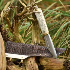Deepeeka Scramasaxe Viking Style Borre Avec Poignée En Os -Epees Celtiques Magasin scramasaxe viking style borre avec poignee en os 3