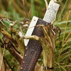 Deepeeka Scramasaxe Viking Style Borre Avec Poignée En Os -Epees Celtiques Magasin scramasaxe viking style borre avec poignee en os 4